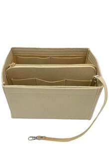 Wallet Organizer Insert Bag Made Of Felt With Zipper And Keychain Suitable For Tote Bag Handbag Backpack. Helps To Quickly Switch And Organize Personal Belongings. (Tote Bag Not Included) Organiser