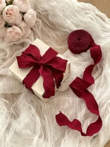 2,5 cm luksusowa elastyczna wstążka satynowa z falistą krawędzią do ciasta, pakowanie prezentów urodzinowych, kompozycja kwiatowa, robienie kokardki DIY, szycie, ozdoba do włosów na Walentynki