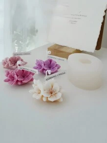 Molde de silicona en forma de flor de durazno 3D para elaborar velas de aromaterapia, molde de silicona para elaborar jabón, suministros de decoración para elaborar velas y jabones DIY.