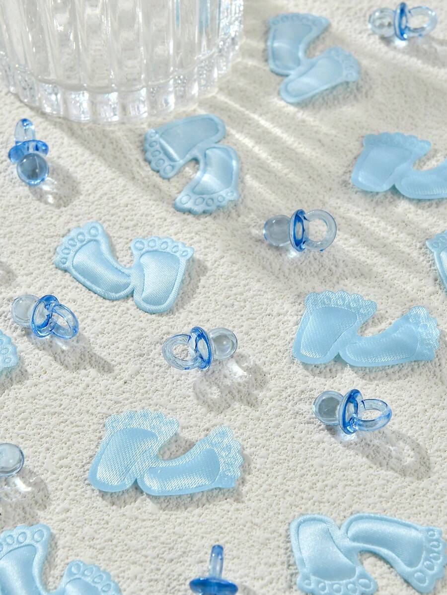 150pcs Random Baby Feet Confetti Mini Acrylic Baby Pacifiers For Baby