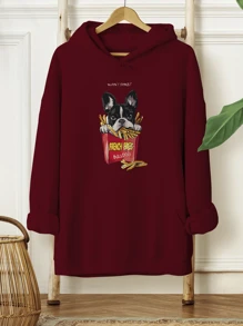 Women Sweatshirts - 紫紅色 - 查看 1