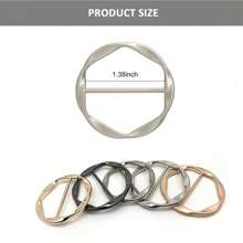 2 piezas/5 piezas Anillo de clip de bufanda de seda Clip de corbata para camiseta de mujer Clip de metal de moda Clip de anillo de prenda Clip de empaquetado de anillo