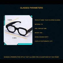 Special Effect LED Light-Up Sunglasses With Red Lenses, Cool And High-Tech Glasses - Black - View 11