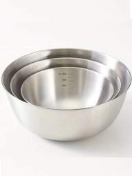 Stainless Steel Salad Mixing Bowl With Scale, Baking & Egg Beating Bowl, Vegetable Washing Basin Set