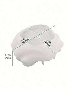 1 pieza Molde de silicona con forma de concha marina para hacer velas, bandeja creativa para almacenar o servir frutas, molde de yeso, resina o concreto DIY, decoración del hogar