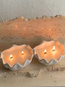 1 pieza Molde de silicona con forma de concha marina para hacer velas, bandeja creativa para almacenar o servir frutas, molde de yeso, resina o concreto DIY, decoración del hogar