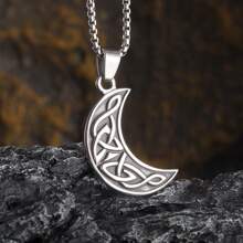 1 pieza Colgante de Luna creciente vikinga nórdica para hombre - colgante de luna - Ver 1