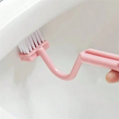 V-Shaped Toilet Brush With No Blind Spot Cleaning: 1pc V-Shaped Toilet Brush, Small Toilet Brush, Bathroom Toilet Cleaning Tool, Can Be Rotated To Fit Curved Toilet And Hang On Wall For Home Cleaning Bathroom Decor Fall Decor