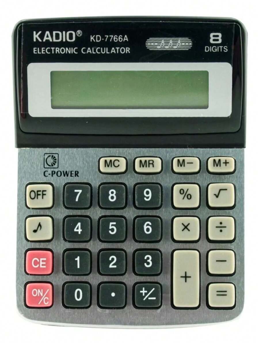 8 Digit Electronic Calculator Pack Kd-7766a Kadio - 淺灰色 - 查看 1