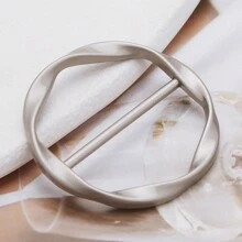 2 piezas/5 piezas Anillo de clip de bufanda de seda Clip de corbata para camiseta de mujer Clip de metal de moda Clip de anillo de prenda Clip de empaquetado de anillo