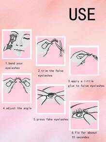 7 Pairs/Set Half Eye Natural Long Cat Eye False Eyelashes Suitable For Daily, Dating, Party And Festival
