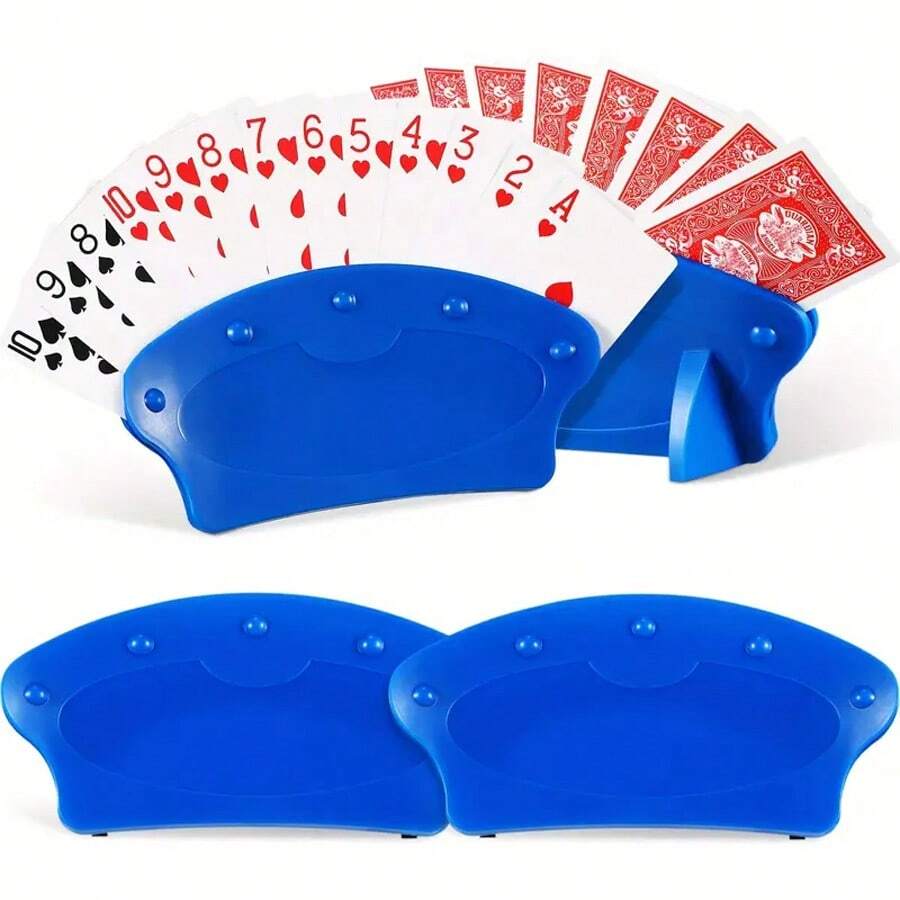 1 Stück/2 Stücke Kunststoff Spielkartenhalter, bogenförmiges Design
