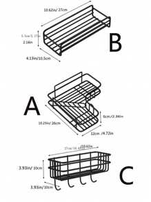1pc No-Drill Bathroom Storage Rack, Toilet Corner Shelf, Kitchen Organizer Home Bathroom Decor Bathroom Organizer Fall Decor Back To School