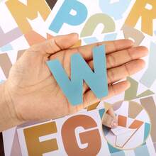 Meching 6pcs/24pcs Large Letter Sticker, Letter Sticker Self-Adhesive Letter Sticker For Bulletin Board Classroom Mailbox Window Door Home Decoration (Bohemian Color) - Multicolor - View 4