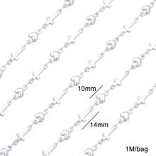 beadia Dây chuyền thép không gỉ tự thiết kế 1M có thể làm vòng cổ DIY Vòng tay trang sức bằng thép không gỉ - Bạc - Xem 8