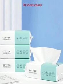 1pack Disposable Face Towel - White - View 1