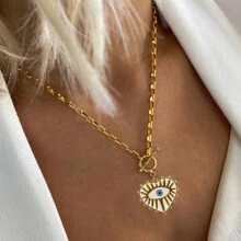 Novo colar pingente fashion Boho Joias 2024 Hamsa Sorte Olho Mau Azul Colar de Pedra Natural para Mulheres com frete por entrega