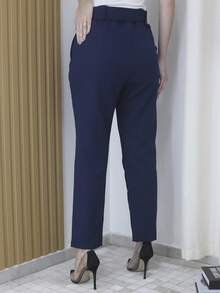Women Pants - Navy Blue - View 3