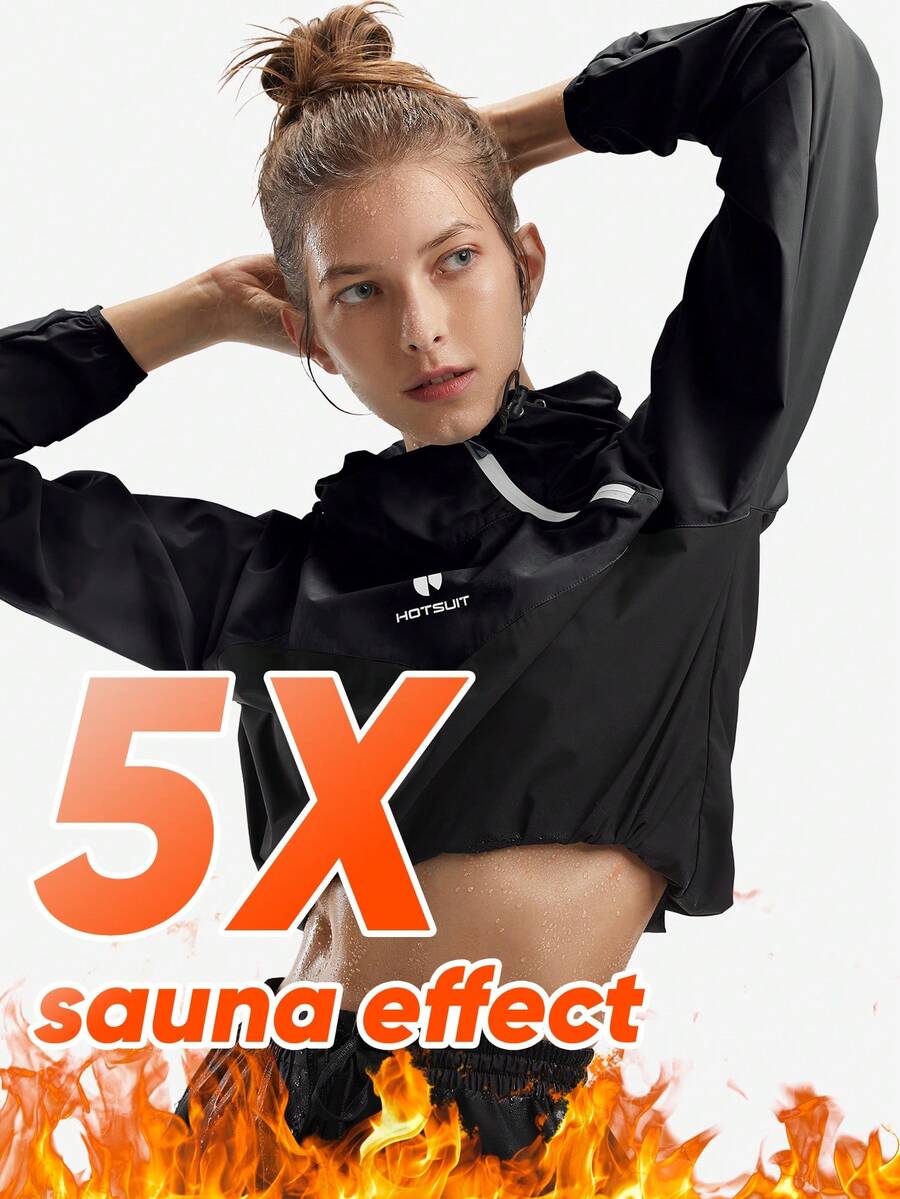 HOTSUIT Sauna Jacket Women Boxing Gym Sweat Suits Workout Jacket Women