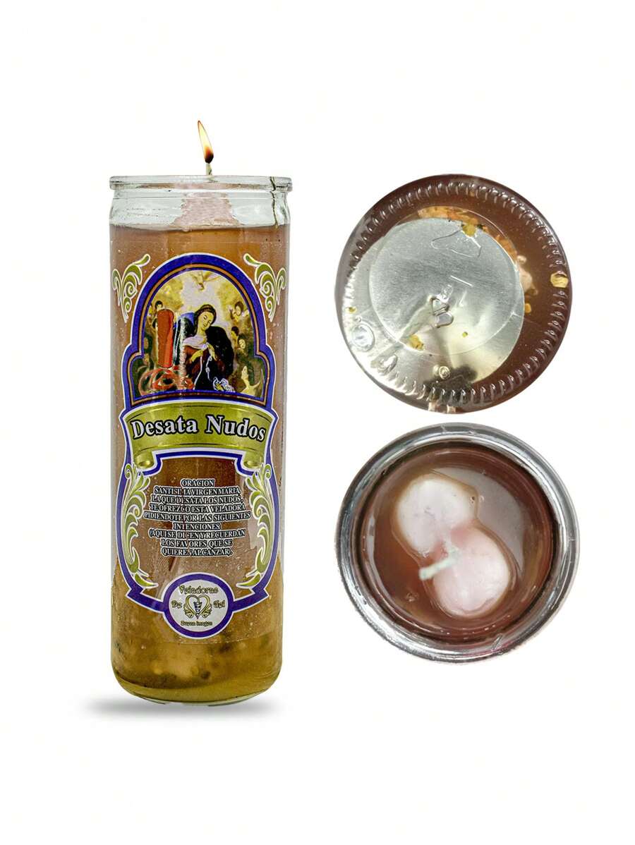 Veladora Gel Desatanudos Oración - Marrón - Ver 1