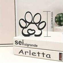 Escultura de pared de arte metálico abstracto de perro, arte minimalista, ornamento creativo exquisito para decoración de escritorio de oficina y hogar, decoración de pared para sala de estar, el mejor regalo