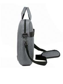 1入組20英寸電腦手機iPad多功能大容量便攜對角包，筆記本電腦袋，手提電腦公事包 - 灰色 - 查看 2