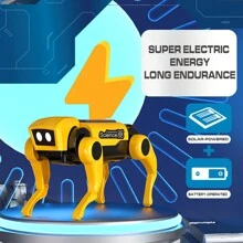 2 w 1 bezprzewodowy pilot zdalnego sterowania mechaniczny pies/kot DIY montaż zasilany energią słoneczną edukacyjna zabawka, losowe opakowanie w języku angielskim i chińskim