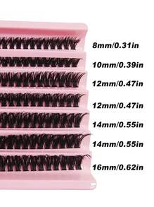 Asiteo 60D 133pcs DIY Individual False Eyelashes, Natural & Lengthening, 8-16mm Single Cluster Lashes, Fluffy & Reusable, Suitable For DIY At Home - C - View 5