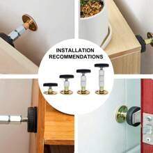 2pcs Headboard Stoppers,27-114mm Adjustable Threaded Headboard Stoppers/Bumper Against Wall,Headboard Fixer Anti-Shaking Stabilizer Anti-Collision Anti-Bed Squeaker Shenanigans Not Shaking Adjustable Top Wall,Bed Shake Support Stabilizer Device For Anti-Knocking,Banging,Squeaking, Wall Bedside Anti Shake Fixer Tool For Beds Cabinets Sofas Door