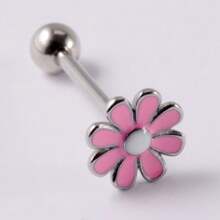 1pc Stainless Steel Daisy Tongue Piercing Barbell - Chrysanthemum - View 9