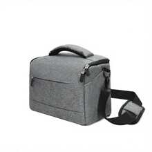 Digital Camera Bag For DSLR, Travel Essentials & Holiday Essentials - Waterproof Nylon Shoulder Case Compatible With Sony Nikon Canon (EOS R/R10/R7, ZFC/Z50, Etc.), Portable & Lightweight Camera Accessories - Grey - View 5