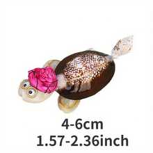2pcs Natural Shell Conch Crafts, Creative Small Turtle Gift Decoration Ornament, Fish Tank Decoration, Underwater Landscaping Decoration - Multicolor - View 10
