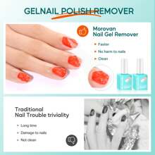 Morovan Gel Nail Polish Remover Kit: Professional Gel Polish Remover For Nails Quick & Effective Gel Polish Remover Kit In 3-5 Minutes No Need Soaking Or Wrapping 2 Packs 15ml-0.5fl.Oz - Blue - View 3