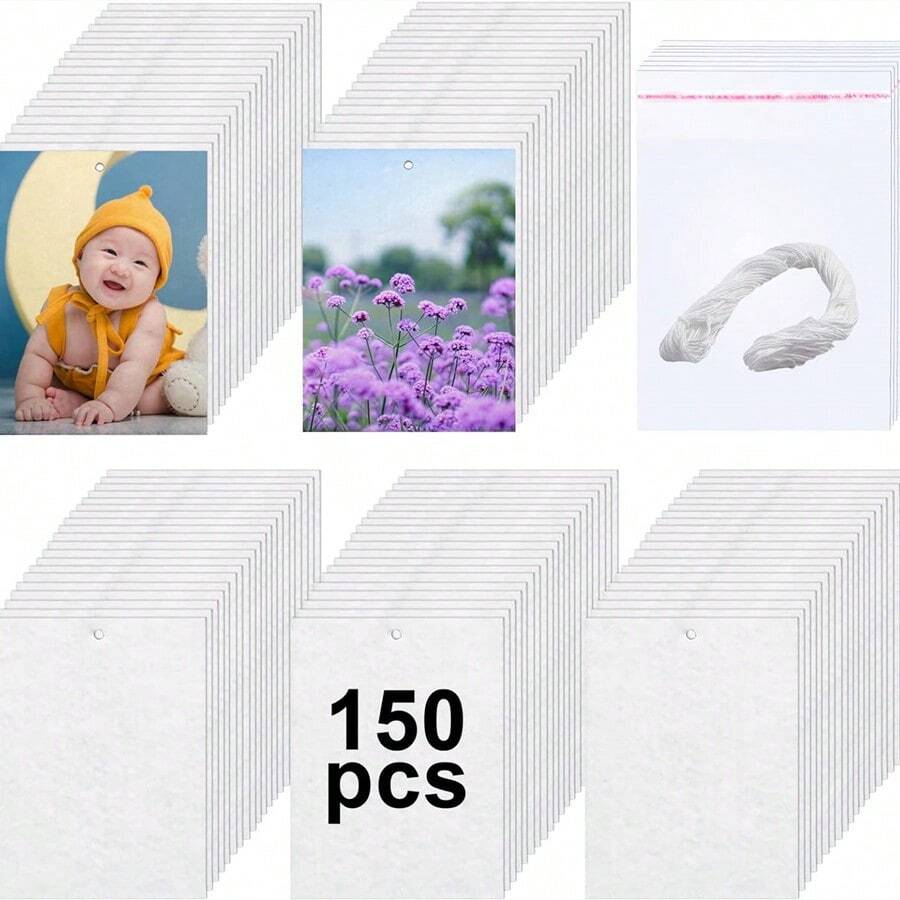 150 Pcs Sublimation Air Fresheners Blanks - White - View 1