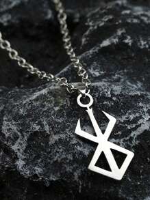 suteyi Symbol Pendant Necklace Hip Hop Stainless Steel Necklaces For Men Cosplay Jewelry Prop