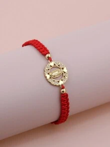 2024年新款純淨白色圓形基督教童貞瑪利亞手編女士手鍊，祈禱和保護珠寶