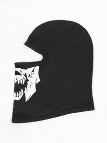 1pc Men Skull Face Bandana Mask Beanie Hat For Cycling And Motorcycling, Outdoor Windproof Dustproof Sun Protection - Multicolor - View 4