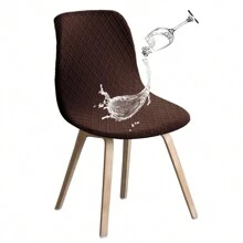 1pc Waterproof Textured Stretch Dining Chair Cover, Removable Slip-Resistant Universal Kitchen Chair Cover For Chairs