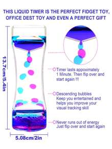 1pc Dynamic Liquid Sand Timer With Dual-Color, Stress-Relief Acrylic Hourglass, Creative Gift Ornament