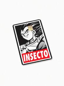 Sticker Para Tarjeta Carta insecto vegeta dragon ball para Debito, credito o transporte - Negro - Ver 2