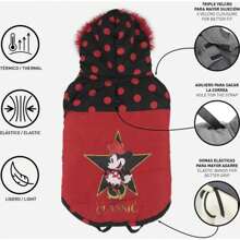 Disney | GEWATTEERDE HONDENJAS M MINNIE ROOD - Waterafstotende hondenjas - Comfortabele pasvorm - Modern design