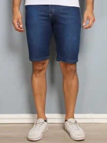 Men Denim Shorts - Rửa tối - Xem 8