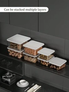 1-3pcs/Set Plastic Sealed Preservation Box, Bento Box,  With Date Recording Food Storage Box Refrigerator Fruit Vegetable Crisper,  Dumpling Meat Eggs Ginger Garlic Green Onion Food Storage Containers,  Home Kitchen Utensil - Multicolor - View 9