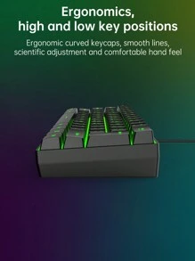 K401 Bedraad toetsenbord Mechanisch gevoel 61-toetsen RGB-achtergrondverlichting Gamingtoetsenbord Geschikt voor computers en kantoren