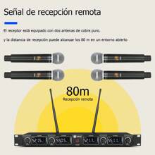 Winmix Uw140 Uhf Microfonos Inalambrico Profesional De Mano - Negro - Ver 4