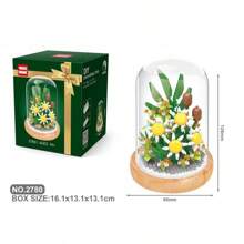 1 pezzo Piccoli blocchi da costruzione a forma di fiore girasole e rosa, profumo per decorazione di camera da letto e soggiorno, regalo per compleanni e Ringraziamento