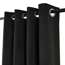 Curtain Panels And Tie & Valence Sets - Black - View 4