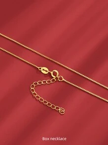 1 Máy Tính Nữ Bạc 999 Vòng Cổ Với 40 + 5 Cm Bộ Mở Rộng, Đơn Giản Và Thanh Lịch Xương Đòn Dây Chuyền C - Dây chuyền mở rộng vàng 999 - Xem 6
