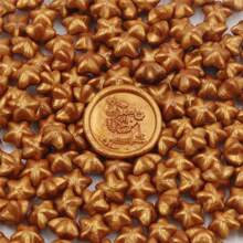 100 pezzi di perline di cera lacca di colore metallico a forma di stella vintage, perfette per decorare buste, inviti di matrimonio, confezioni regalo, articoli per la scuola, forniture scolastiche