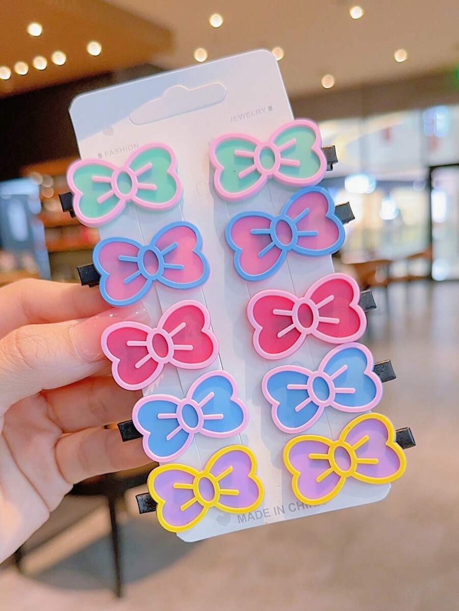 10 piezas de Pinzas para el cabello de niña con diseño de unicornio lindo (Direcciones y colores surtidos) - Multicolor - Ver 1